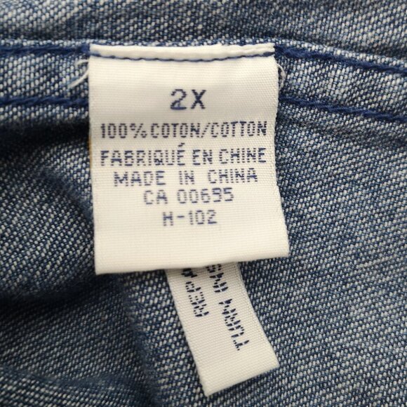 Penningtons Ladies Size 2X Winter Themed Button Front Jean Shirt - Picture 6 of 10